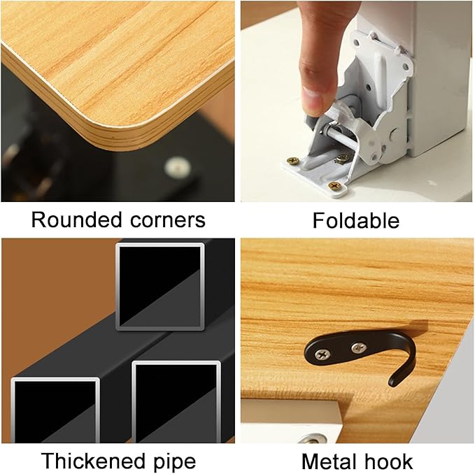 Floating Desk Shelf for Camper Van Traile Adjustable Height for Home Rv Conversion Vehicles Outdoor Camping PicnicBlack-45 * 30cm/18 * 12in