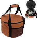 Camping Tableware Carrying Bag 13.7L Large Capacity Waterproof Picnic Flatware Storage Bag Outdoor BBQ Round Storage Bag for Plates Dishes Pots Bowls Utensils