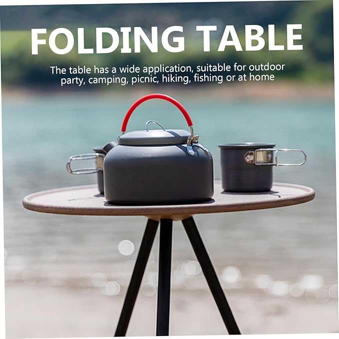 1Set Portable Folding Camping Table Aluminum Alloy Side Table with Mesh Storage for Outdoor Picnics Camping and Backyard Use Compact and Lightweight Design