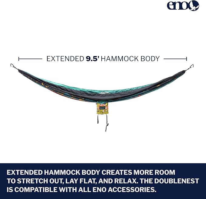 ENO Eagles Nest Outfitters DoubleNest Lightweight Camping Hammock 1 to 2 Person Special Edition Colors ATC