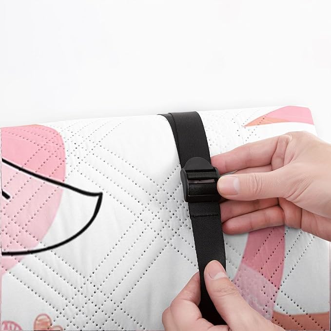 Outdoor Picnic BlanketPortable Sandproof Waterproof Picnic MatPink Unicorns Printed Camping Beach Mat for Sand and Wet Grass Hiking (Pink Unicorns S)