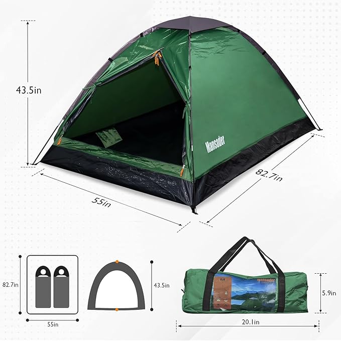 2 Person Camping Dome TentWaterproof Lightweight Portable Tents for Outdoor Camping Hiking Travel
