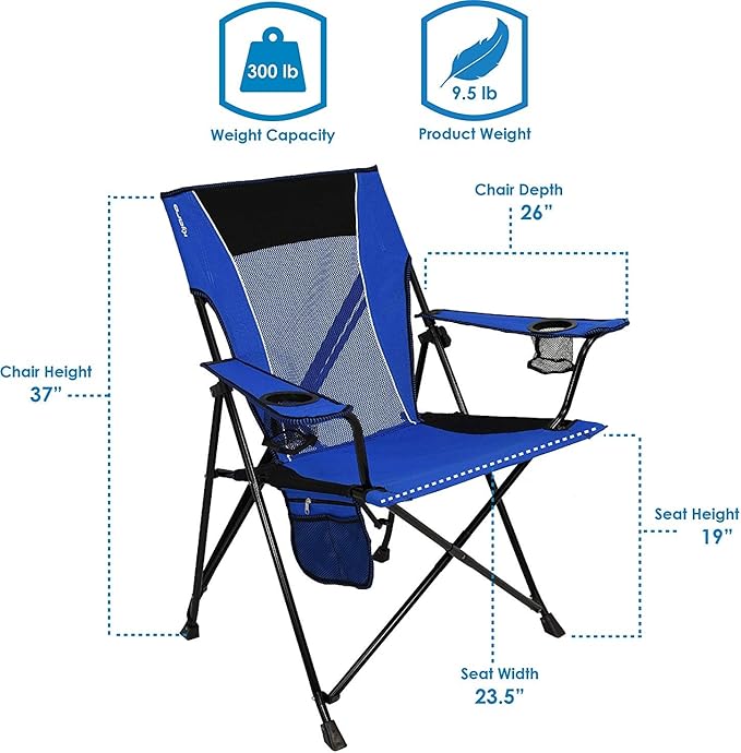 Kijaro Dual Lock Portable Camping Chairs - Versatile Outdoor Folding Sports &amp Lawn Chair - Locks Position Izamal Yellow