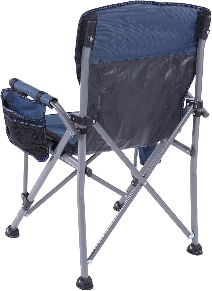 Camping Chair Heavy Duty 440lbs Capacity Portable Folding Chair with Side Pockets and Anti Slip Footpads for Outdoor Camping Fishing Picnic Travel Backpacking