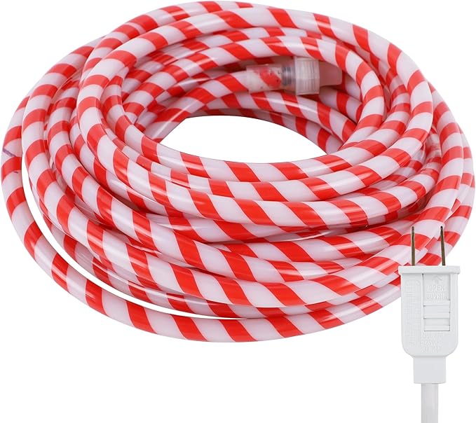 360 LED Christmas Lights 40 FT Candy Cane Rope Lights Waterproof Xmas Tree Light Connectable Tube Light Plug in for Indoor Outdoor Garden Yard Holiday Wedding Festival Party Decoration