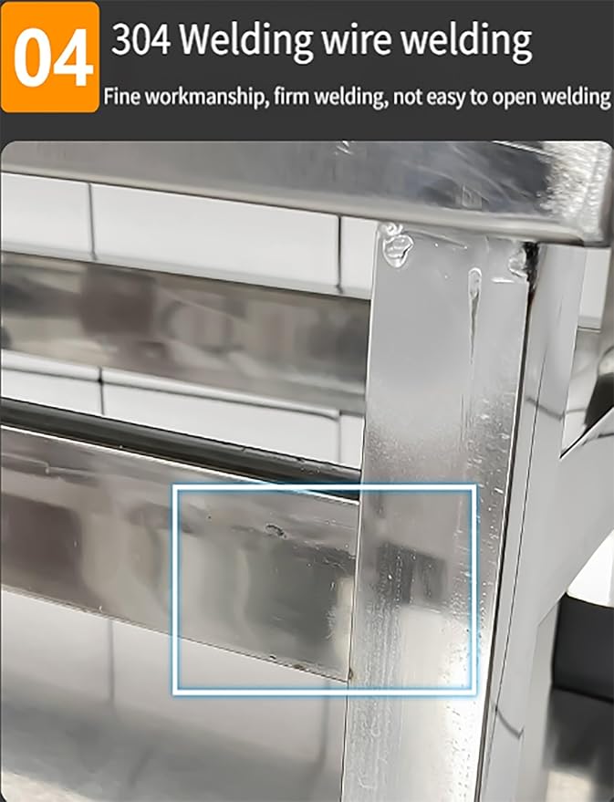 Stainless Steel Storage Racks ShelvesDunnage Rack Commercial Food Floor Rack 1100IbsHeight 20cm/7.9inCapacity for Storage in Restaurants Garage and Vehicles(25x25x20cm)