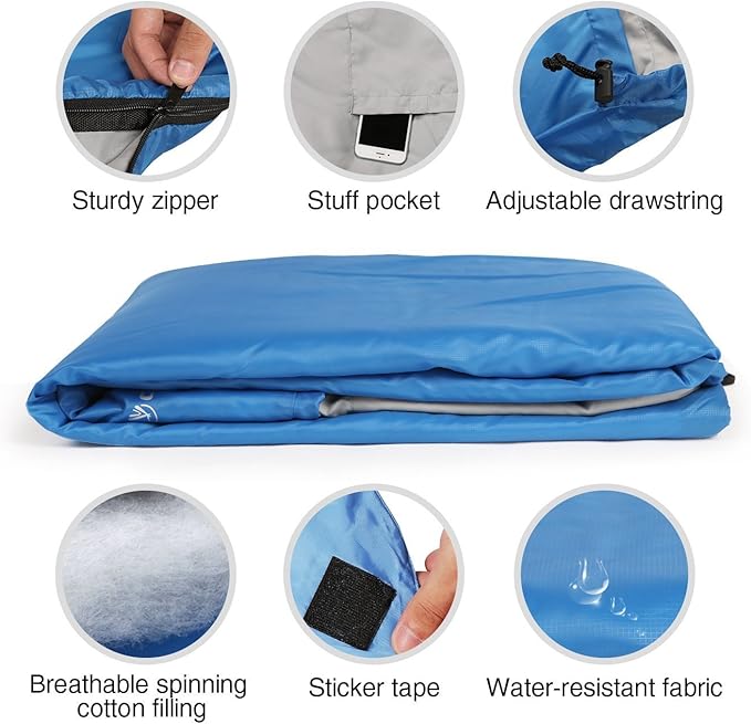 REDCAMP Ultra Lightweight Sleeping Bag for Backpacking Hiking Comfort for Adults Warm Weather with Compression Sack