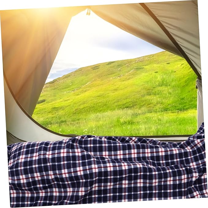 Kisangel Lightweight Adult Camping Liner Fleece Sleeping Sack for Outdoor Indoor Use Warm Portable Sleep Pad for Hiking Picnics Concerts and to Carry and Design
