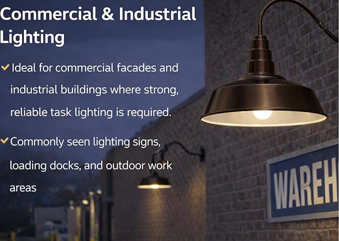 AGB102-AS20-BR Gooseneck Barn Light 20 - Bronze Outdoor Dome with Incandescent Downlight | Wall-Mount Fixture for Patios Gardens Pathways and Large Outdoor Living Spaces