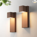 2 Pack 13 Modern Outdoor Led Wall Light16W 3000K 1200Lumen Porch &amp Patio Hardwired Wall Mount Wall SconcesExterior IP65 Waterproof Aluminum Wall Lamp for Front Door Garage Garden(Rust)