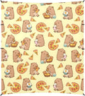 Camping Sun Shelters Capybara Pizza Pattern Beach Canopy 126 * 110.2in