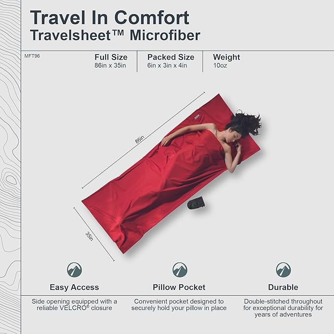 cocoon - Premium - TravelSheet™ Microfiber - Cranberry