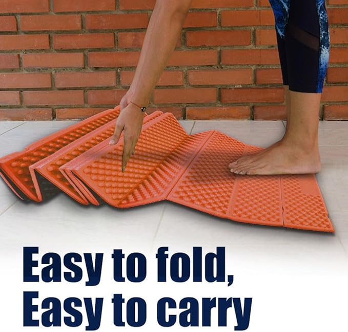 Camping Mat Ultralight Waterproof Folding Comfortable Backpacking Foams Mattress Folding Beach Tent Sleeping Pad Camping Hiking Beach Tent Outdoor Mattress