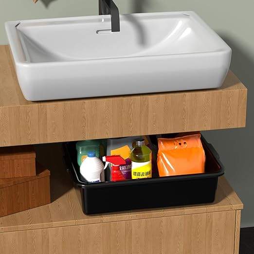 Sadstory 13 L Small Commercial Bus Tubs Plastic Black Wash Basin Bus Tub Tote Bin Black 12 Packs