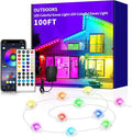 100ft Permanent Outdoor LightRGB Eaves Lights with App Control RemoteDIY IP67 Waterproof Under Eave LightingOutside led Lights for ChristmasGardenHouse Decorations