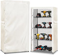 Rileytee Wire Shelf CoverHeavy Duty 600D Dustproof Waterproof Shelf Covers for Wire ShelvingOutdoor Storage Rack Cover for Wire Rack with ZipperWhite48W x 18D x 72H