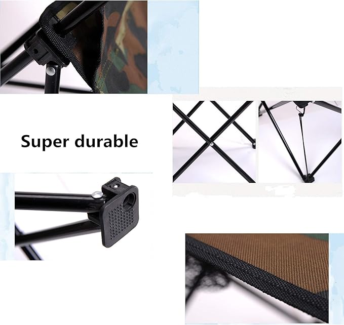 HUAWELL Lightweight Camping Chair 5-Pack Folding Portable Seat Stool with Shoulder Strap Perfect for Outdoor Traveling Camping Picnic Fishing (Camouflage 5 Piece Set)