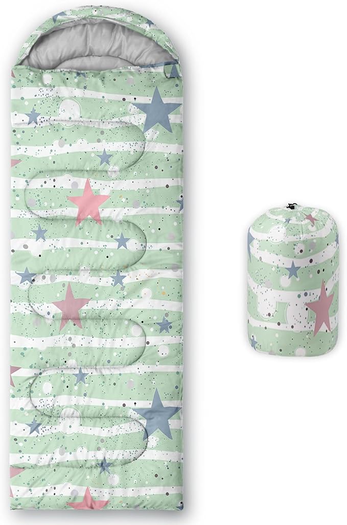 Kids Sleeping Bag for Boys Girls3D Basketball Print-Lightweight Warm Portable Outdoor Indoor-Waterproof Cold Weather Resistant Sleeping Bag for Camping Hiking