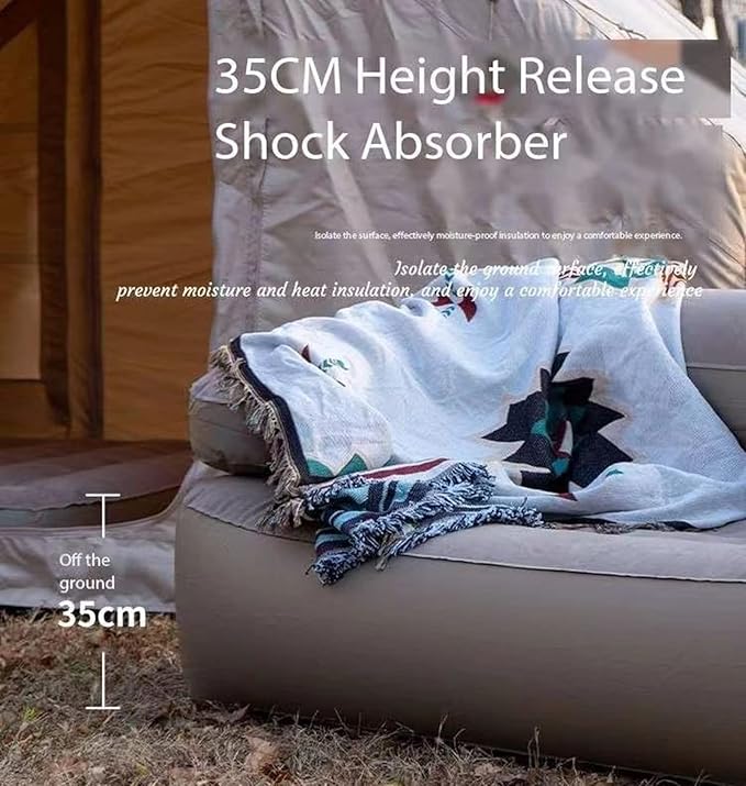Outdoor Double Inflatable Sofa Bed Folding Back Sofa Automatic Inflatable Recliner Suitable for Camping Sofa Accessories