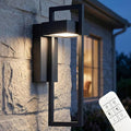 Black Outdoor Wall Light Hardwired 16.5 Modern Outdoor Wall Sconce  Dimmable Adjustable Light 2700K–6500K Waterproof Exterior Wall Light for Porch Front Door GarageWall Mount Lights With Remote