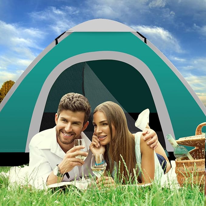 Portable Camping Tent 2 Person Lightweight Waterproof Windproof UV Protection for Outdoor US