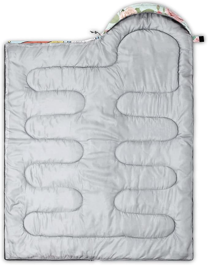 Kids Sleeping Bag for Boys GirlsRocket Moon Print-Lightweight Warm Portable Outdoor Indoor-Waterproof Cold Weather Resistant Sleeping Bag for Camping Hiking
