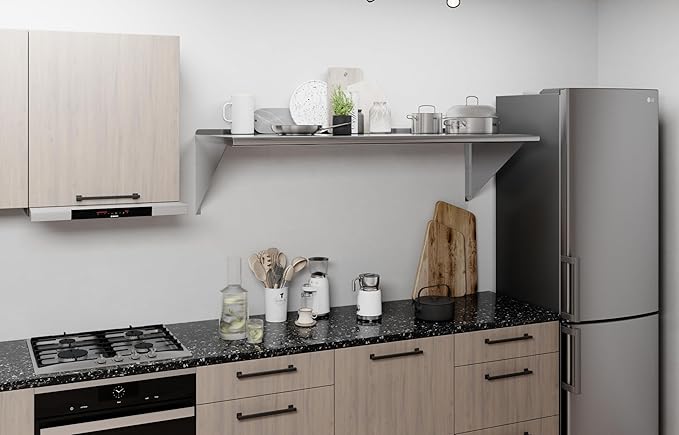 AmGood 24 X 60 Stainless Steel Wall Shelf | Metal Shelving | Garage Laundry Storage Utility Room | Restaurant Commercial Kitchen | NSF