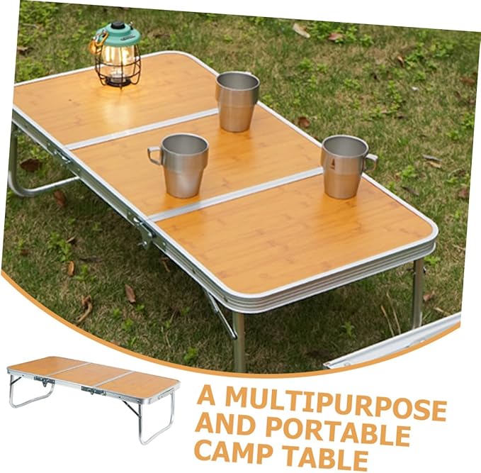 HANABASS 1set Outdoor Portable Folding Camping Table Lightweight Picnic Table for Hiking Bbqs and Tailgating Compact Design Carry Bag for