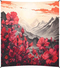 Camping Sun Shelters Red Flowers in The Valley Beach Canopy 126 * 110.2in