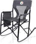 Picnic TIME NFL Woodland Rocking Camping Chair with Storage Caddy Camp Chair for Adults