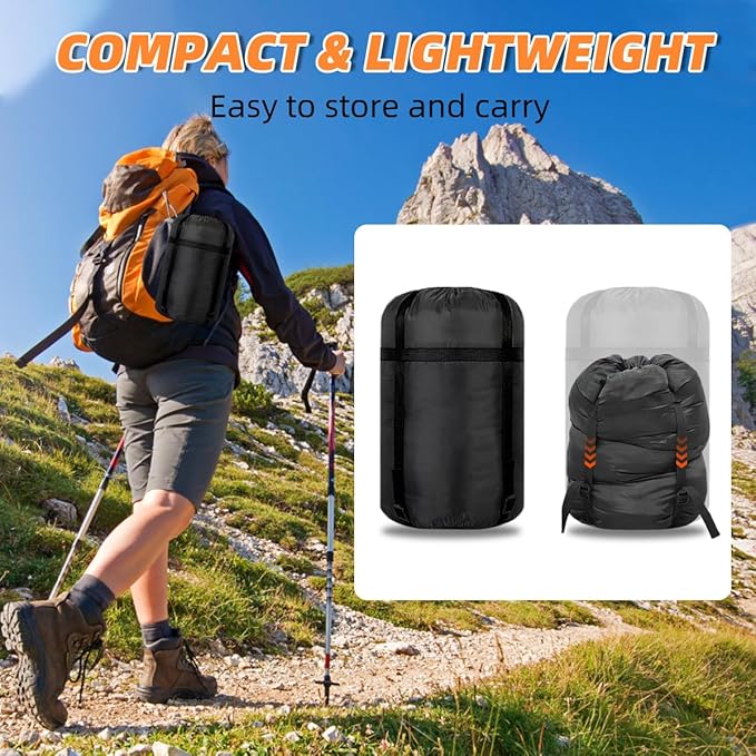 Double Sleeping Bags for Adults 2 Person Camping Sleeping Bag for Cold &amp Warm Weather