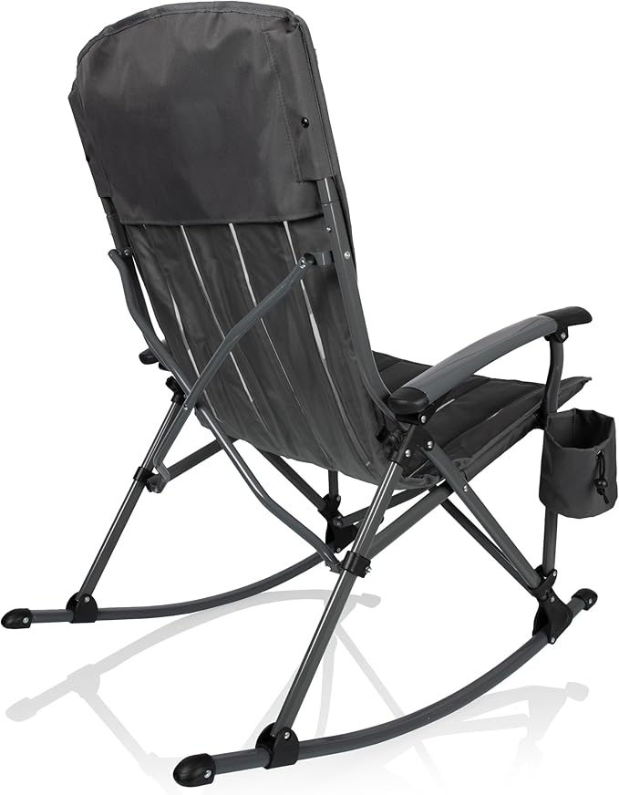 Picnic TIME Outdoor Rocking Camp Chair - XL Heavy Duty Camping Chair for Adults