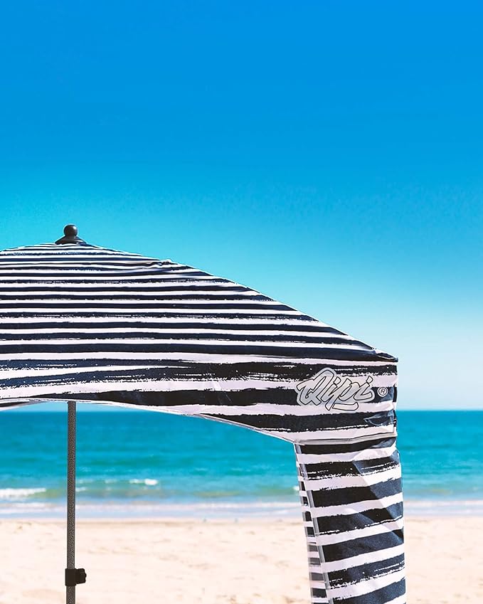 Qipi Beach Cabana - Easy to Set Up Canopy Waterproof Portable 6' x 6' Beach Shelter Included Side Wall Shade with UPF 50+ UV Protection for Kids Family &amp Friends