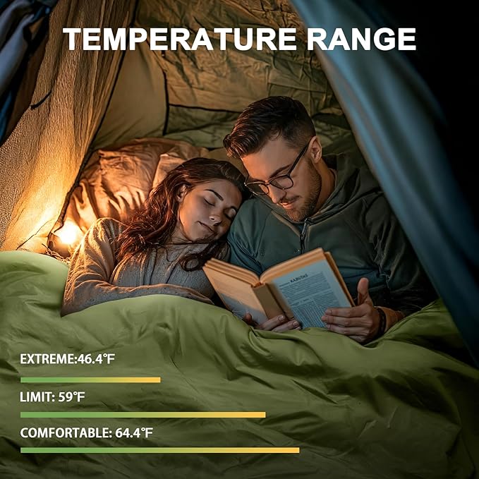 Ultralight Warm Weather Sleeping Bag - Portable Waterproof Compact Lightweight Comfort with Compression Sack - Great for Outdoor Camping Backpacking &amp Hiking
