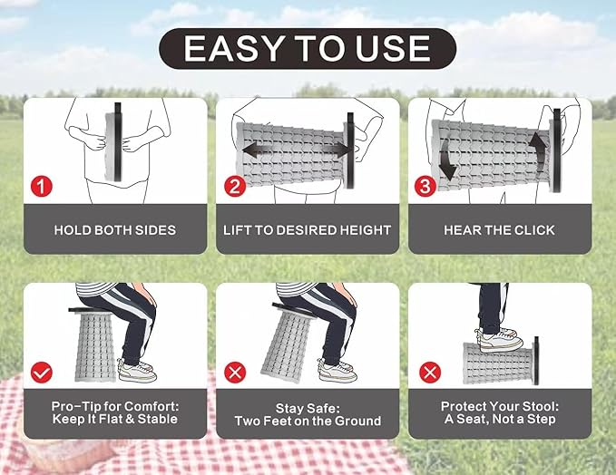Portable Folding Chair (Light Gray)