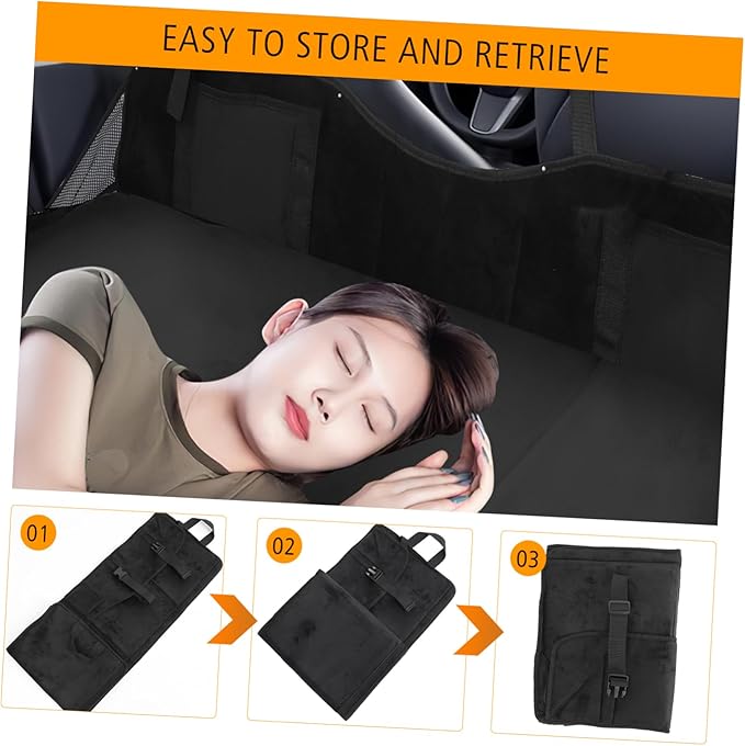 Car Mattress Extension Plate Flocking Back Seat Bed for Suvs Trucks and Compact Cars Removable Washable Cover Non Slip Design for Road Trips and Camping