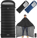 ATEPA 3-in-1 Hybrid Down Sleeping Bag for Adults Lightweight 3 Season Wearable Backpacking Sleeping Bag with Pad Attachment &amp Compact Compression Sack for Spring Summer Fall Car Camping 30°F 45°F