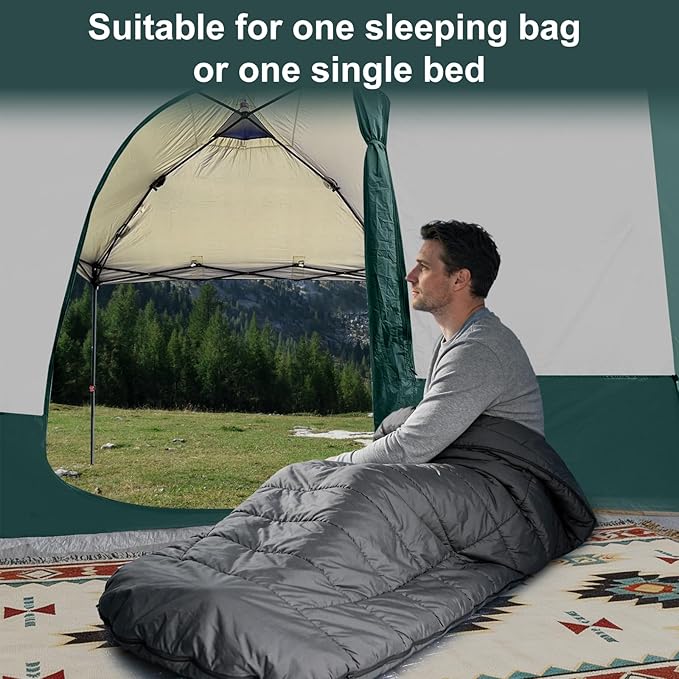 KAMPKEEPER Canopy Side Tent Camping Canopy Tent for 10x10 Pop Up Canopies Cube Tents Gazebo Room Compatible with 10' Wide Canopies(Canopy Not Included)