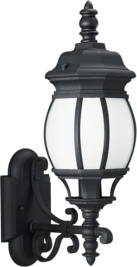 Generation Lighting 89102EN3-12 Wynfield One Light Outdoor Wall Lantern Black Finish