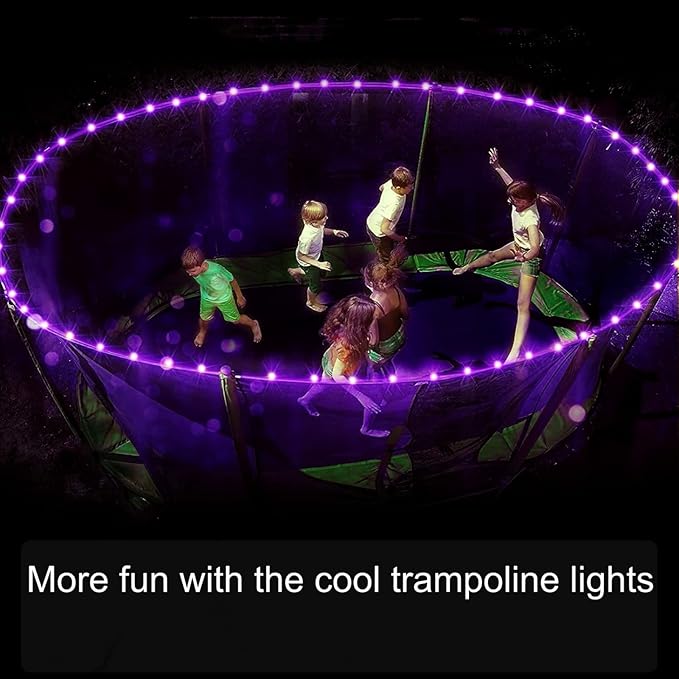 QITONG 2 Pack Purple Solar Rope Lights Each 33ft 100 LED String Lights 8 Modes Fairy Lights in Clear Thin Tube Outdoor
