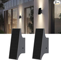 Solar Sconce Lights Outdoor Dimmable Solar Wall Lights Up and Down 3000K 700LM Solars Lights Outdoor IP65 Waterproof for Yard Patio Garage Porch 2pcs