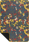 Rumpl Everywhere Mat Waterproof Picnic Blanket and Ground Mat for Camping Hiking and Picnicking 52x75 Inches Rustic Abstraction