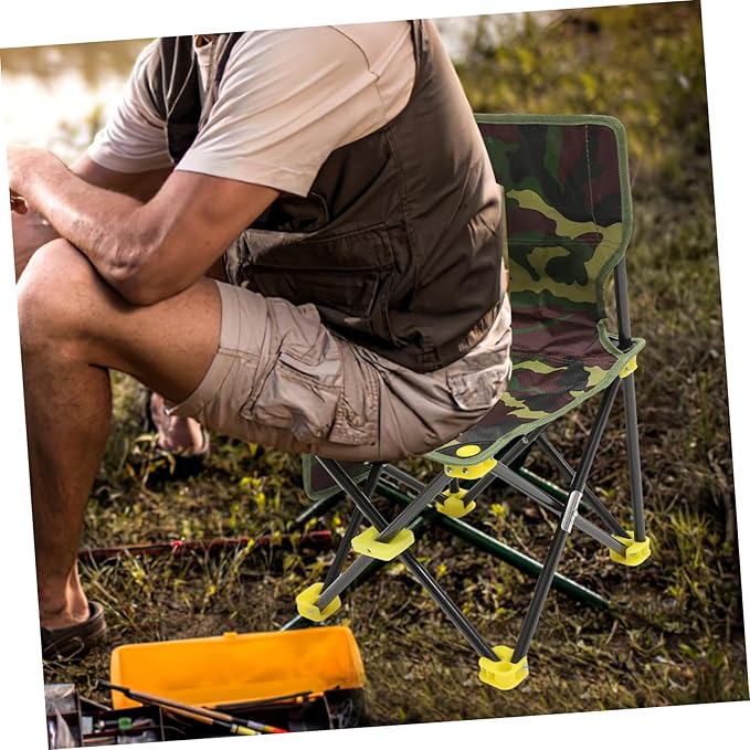 Happyyami Portable Folding Fishing Chair Outdoor Beach Stool Rugged Camping Stool