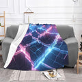 Glow Grid Soft Fleece Blanket 60 * 50 inch Soft Sofa Blanket Suitable for Sofa Camping Travel Night Cover Blanket