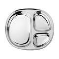 Ahimsa Stainless Steel Kids Plate Pediatrician Designed Divided Toddler &amp Baby Plates Non Toxic Unbreakable &amp Dishwasher Safe Polished
