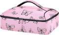 Casserole Carrier Beautiful Pinkish Pattern ButterfliesInsulated Casserole Carrier for Hot or Cold Food Thermal Lunch Tote for Potluck Parties Picnic Beach Fits 9 x 13 Inches Baking Dish