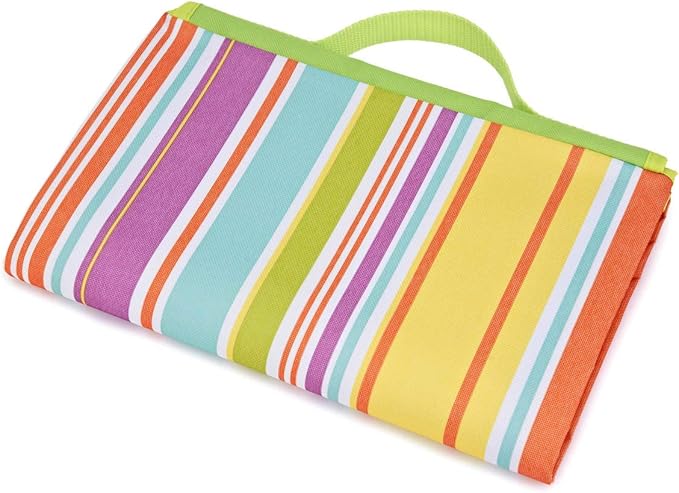EURYNOME Custom Picnic Blanket Personalized w/Embroidery - Waterproof 600D Oxford Large Beach Mat for Camping Hiking - Add Name/Text!