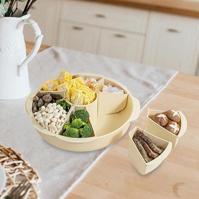 Veggie Tray Drain Basket Practical Multipurpose Round Rotation Kitchen Vegetable