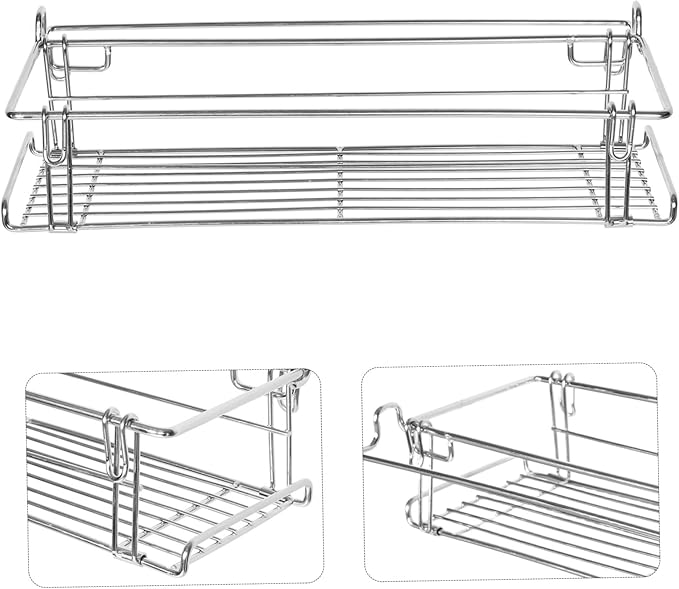 Stainless Steel Outdoor Camping Table Extendable Rack Compact BBQ Picnic Organizer