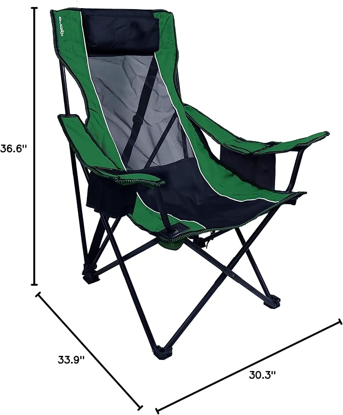 Kijaro Elite Folding Portable Sling Camping Chair - Outdoor Chair - Perfect for Chilling at Outdoor Activities Sports Games &amp Family Events